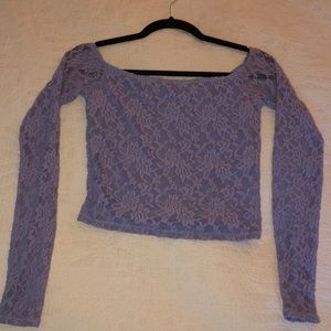 S Kimchi Blue Lavender Lace crop